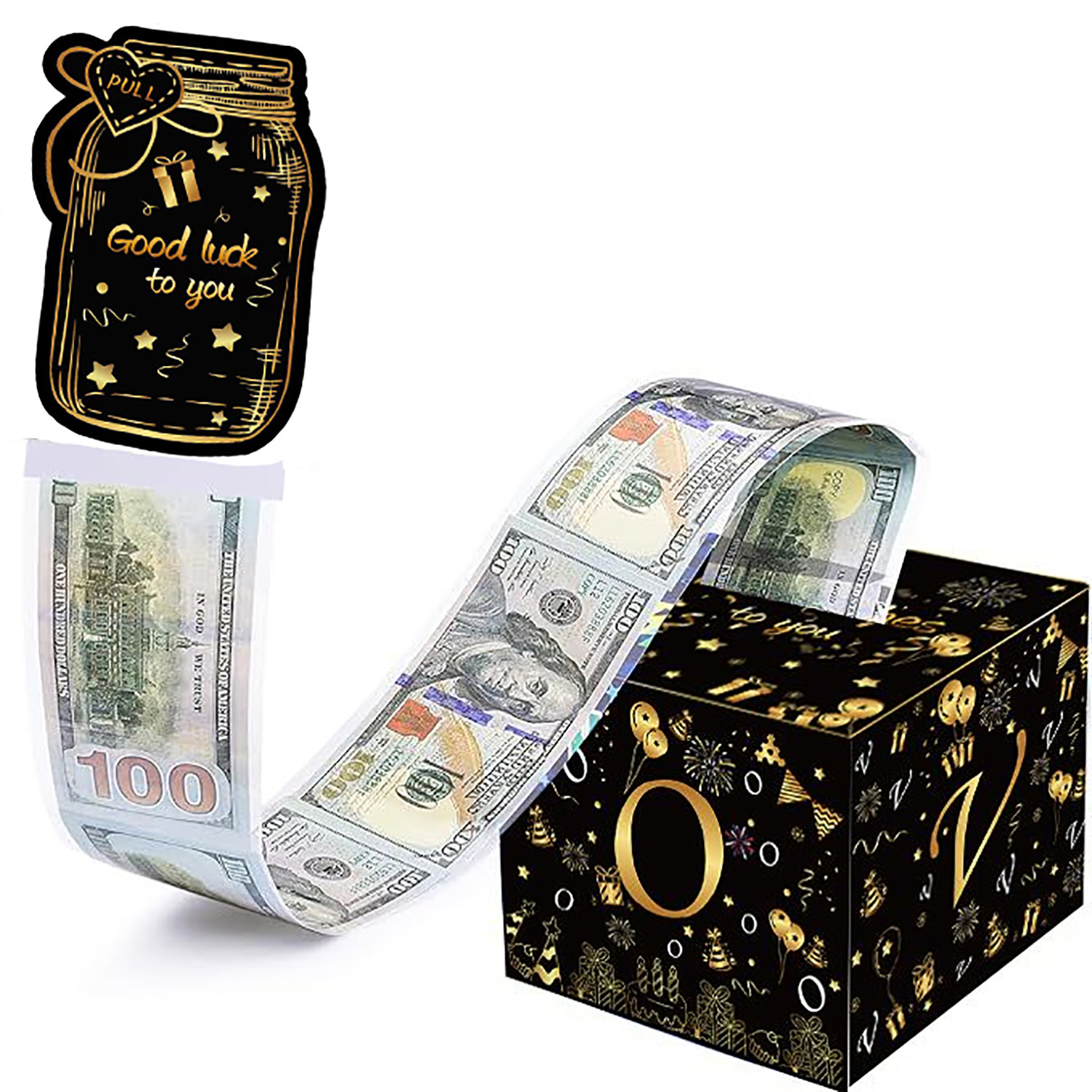 现货情人节现金礼物抽钱盒惊喜抽出式现金礼物盒派对装饰布置