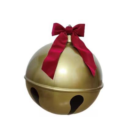 Globos decorativos de campana de Navidad nuevos transfronterizos 45cm 60cm al aire libre PVC inflable bola de Navidad adornos de juguete
