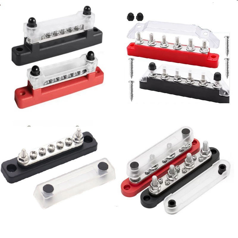 Горячая продажа 2P4P5P6P10P12P20P Однорядный соединительный блок автомобильный морской RV распределение мощности клеммный блок линейный ряд