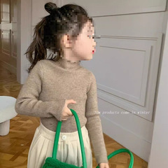 秋冬新款半高領韓版男女童毛衣寶寶百搭針織衫保暖打底衫0158A035