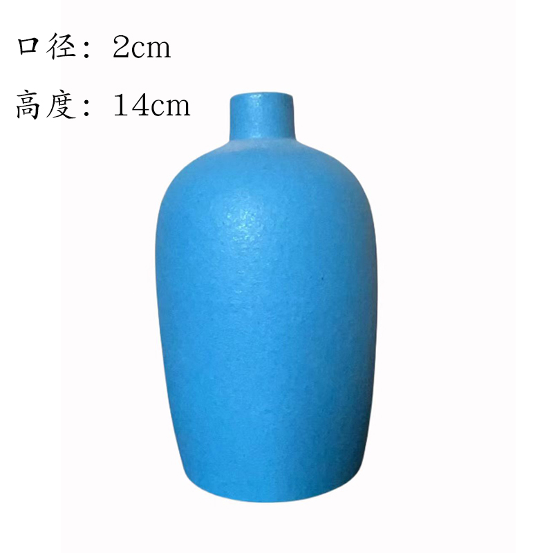 Jingdezhen nuevo jarrón de cerámica china planta maceta de flores de cerámica vintage flor seca sala de estar decoración moderna simple estricta