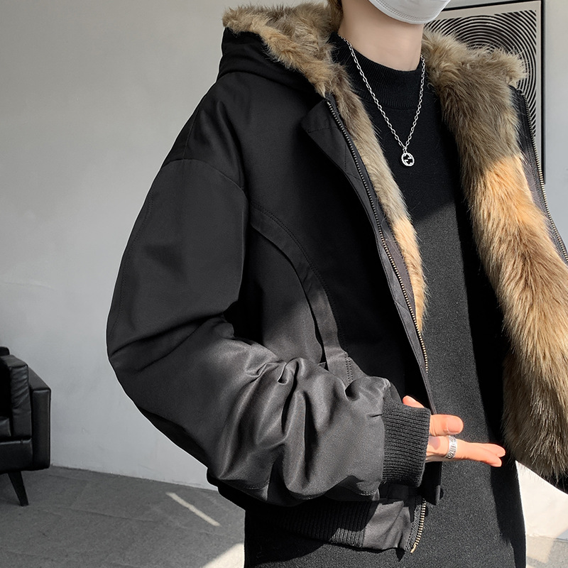 Vintage Double-Layer Sherpa Lined Workwear Jacket – Hooded, Oversized Fit, Winter-Ready (M-8XL)_voghion.com