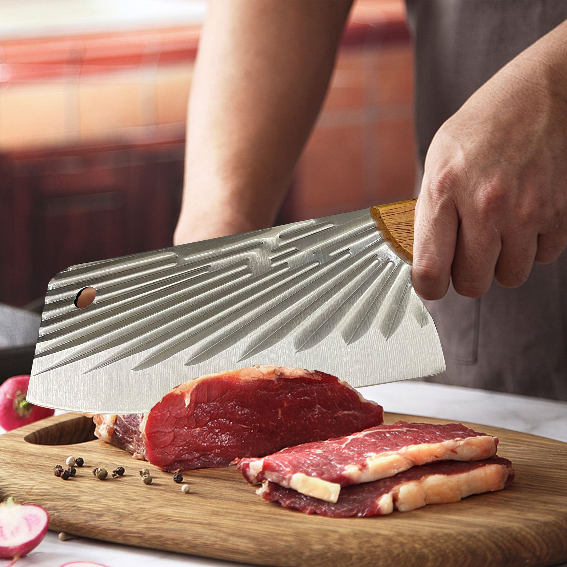 新款地攤加厚斬骨刀剁骨刀不鏽鋼菜刀斬切片刀家用刀具加重砍骨刀