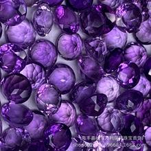 天然 紫水晶圓形戒面批發 巴西紫晶切面裸石主石配石半成品戒面