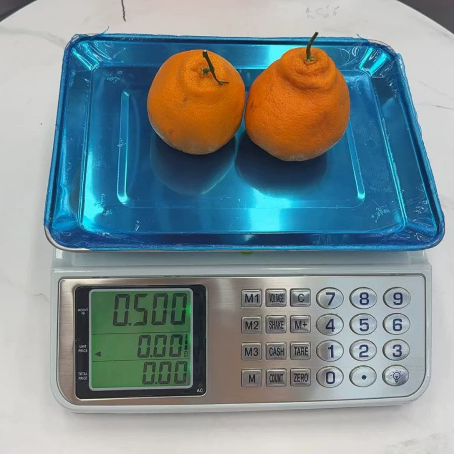 Встроенная коммерческая весовая шкала с большим экраном, внешняя торговля, оптовая продажа, весы для фруктов и овощей, весы для фруктов, 40 кг, весы для мяса, весы для прилавка, цифровые весы