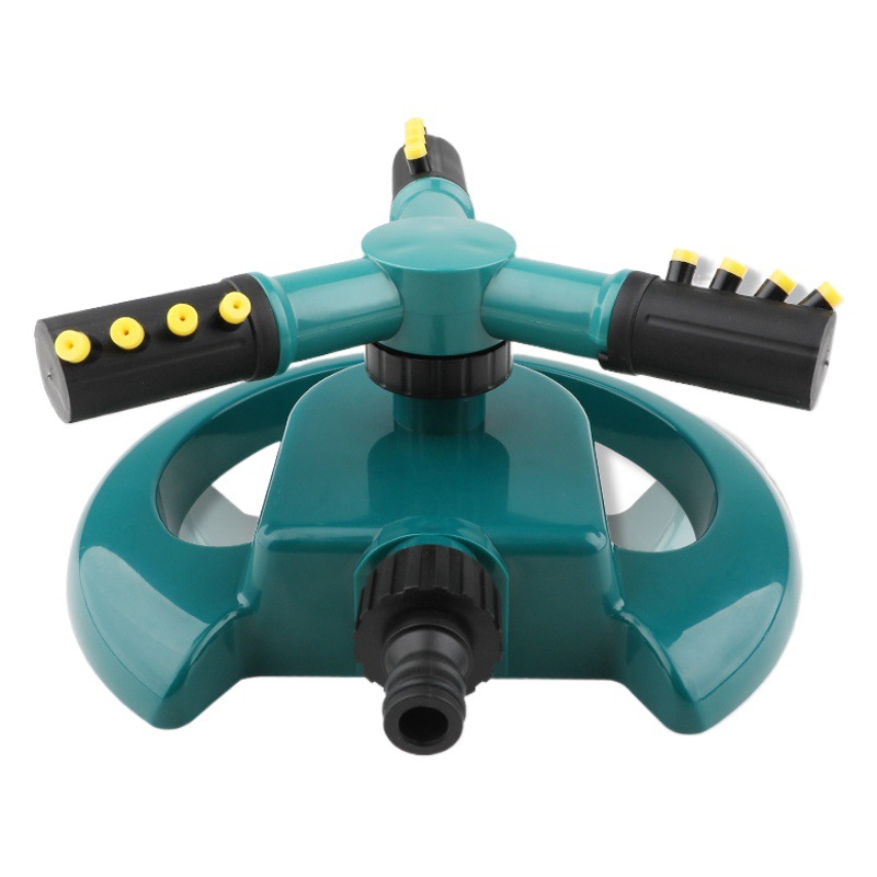Fabricante 360 grados rotación automática tres tenedor rociador de riego rociador giratorio rociador independiente riego máquina