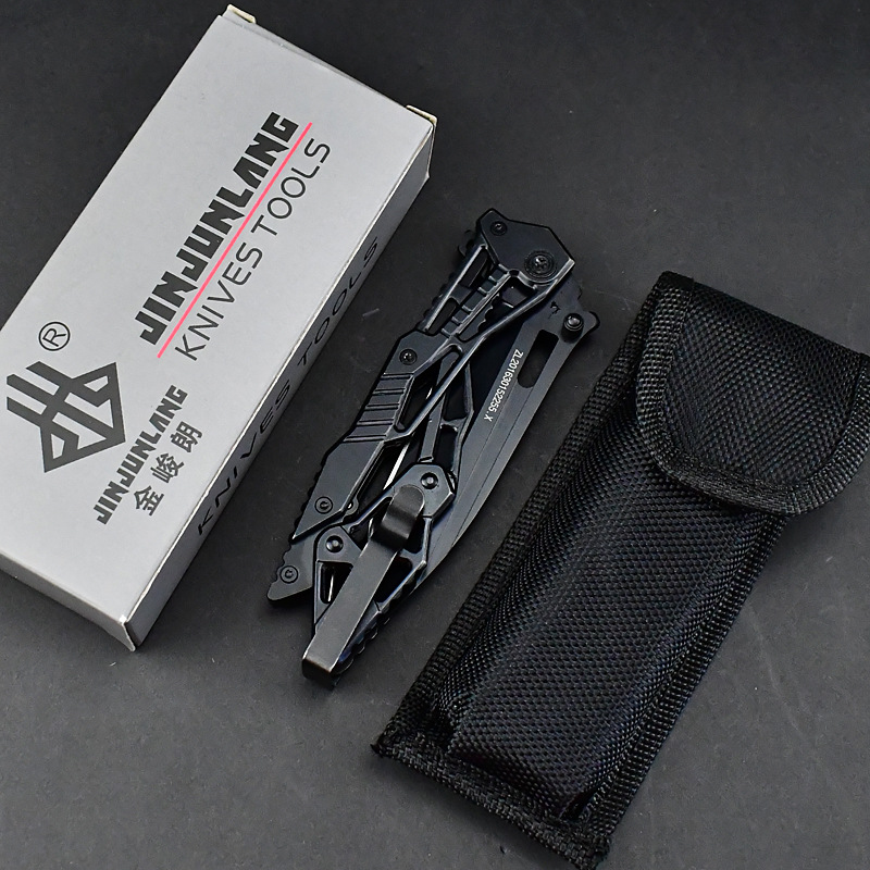 Cuchillo plegable mecánico que acampa cuchillo de bolsillo portátil cuchillo plegable al aire libre cuchillo de supervivencia autodefensa suministro directo de fábrica