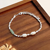 Bamboo retro small design advanced fashionable universal bracelet from pearl, trend of season, simple and elegant design, 2023 collection