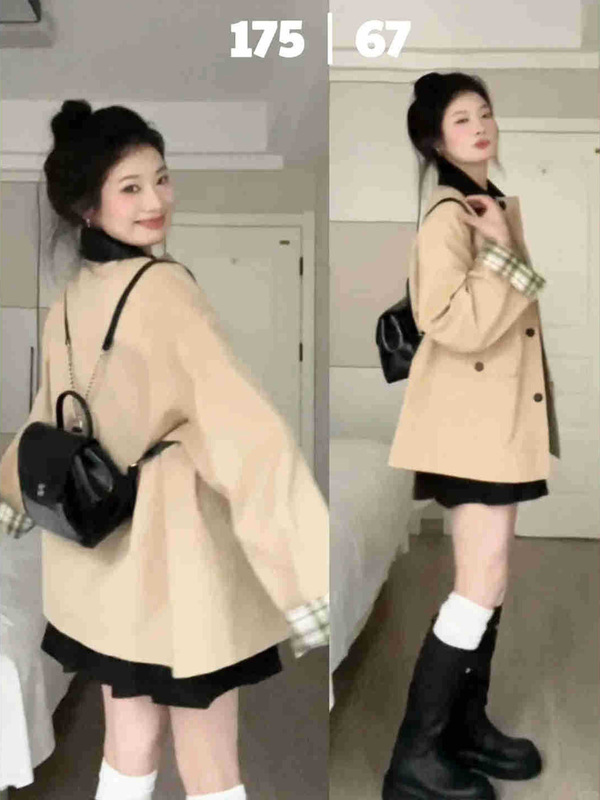 卡其色短款风衣外套女款早秋2025新款秋季韩系穿搭小个子夹克上衣|undefined