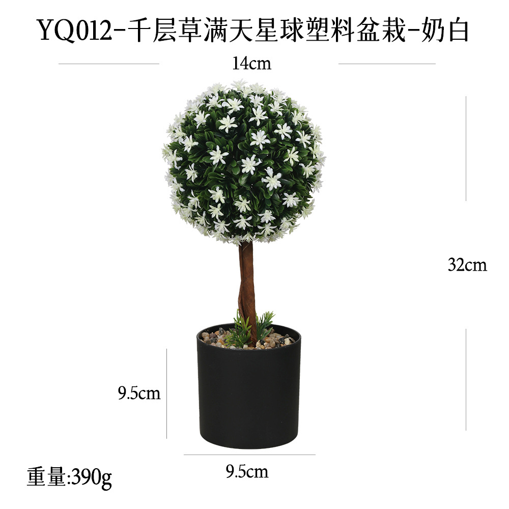 Más de 100 tipos de adornos de plantas con forma de bola redonda grande y combinaciones de plantas en maceta, populares en el comercio electrónico transfronterizo, adornos de plantas verdes para decoración del hogar, bonsáis artificiales.