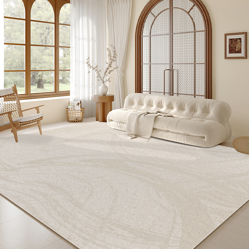 Alfombras sala de estar 2025 nuevo estilo de crema alfombra de viento impermeable antiincrustación alfombra de dormitorio hogar sofá lavado lujoso sensación de alto nivel