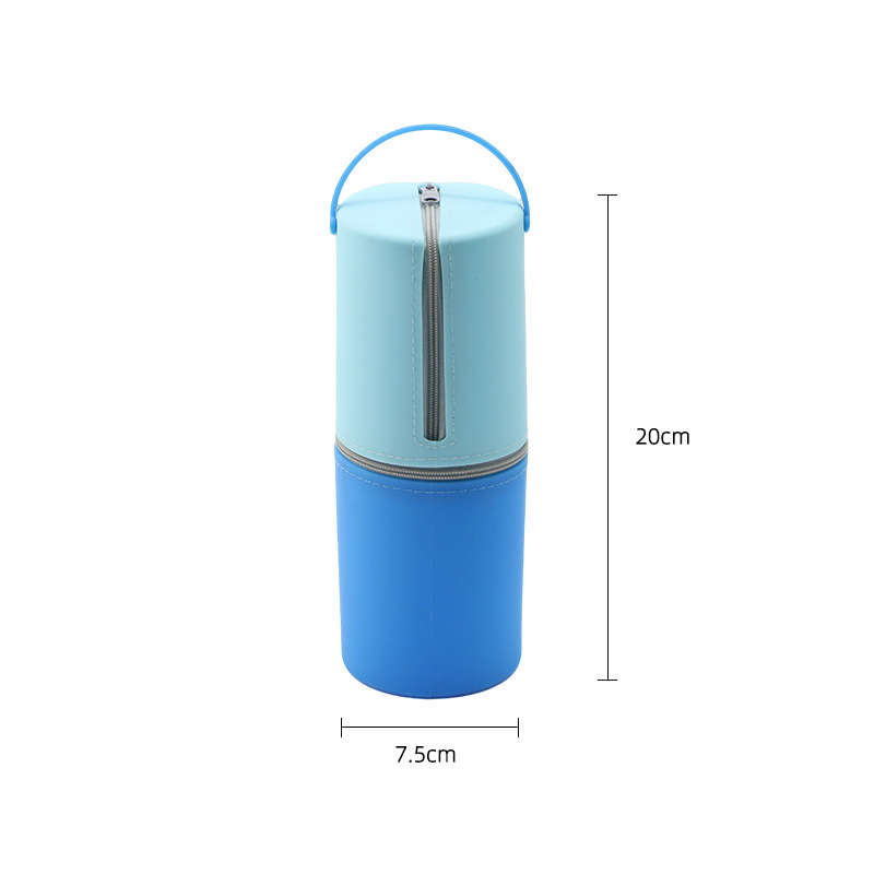 Modelo bicolor azul claro azul oscuro con manita