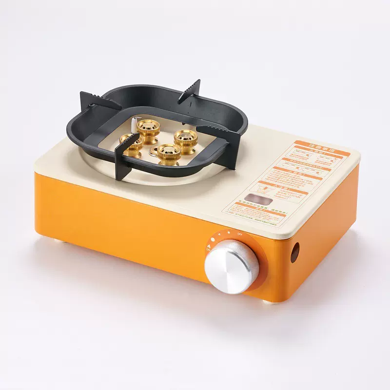 韩式卡式炉高颜猛火防爆气罐卡一体四头户外便携燃气灶野餐卡磁炉