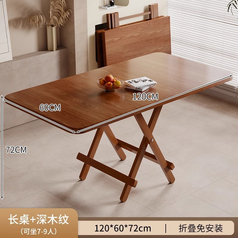 Mesa plegable, mesa de comedor doméstica, tabla portátil al aire libre, mesa redonda, mesa de té, simple, pequeña casa de alquiler, mesa de comedor, silla