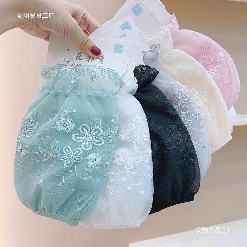 Transparent lace sleeves