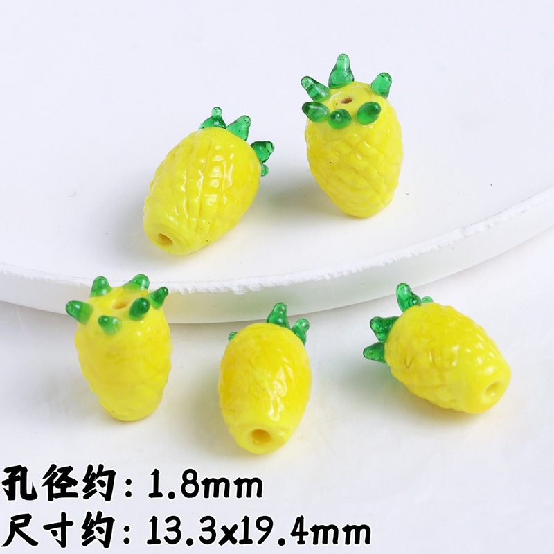 创意琉璃水果散珠 手工diy草莓苹果串珠项链手链饰品材料配件批发|undefined