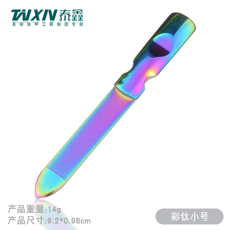 Al por mayor archivo de uñas de doble cara al por mayor archivo de uñas de acero inoxidable de cuatro lados tira de molienda de uñas traje de herramienta de manicura