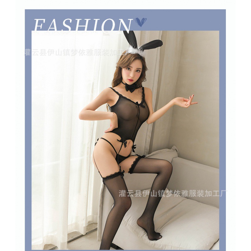 Lencería sexy pijamas Bunny teasing más tamaño uniforme seductora traje de mucama medianoche encanto pasión