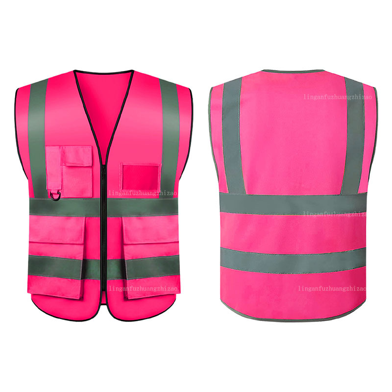 Chaleco de Seguridad Reflectante Multibolsillos para Construcción y Tráfico