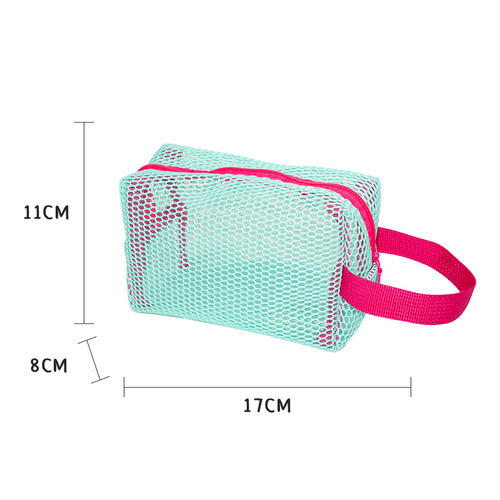 Colorful Grid Octagonal Bag Portable Storage Small Bag Ins Korean Travel Sanitary Napkin Lipstick Cushion Makeup Handbag 