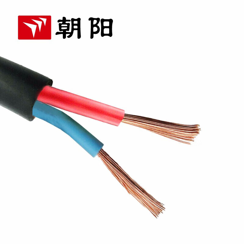 Cable eléctrico Chaoyang ZB-RVV cable de alimentación cable de chaqueta negra estándar nacional ignífugo 2 núcleos 1.550 metros cuadrados