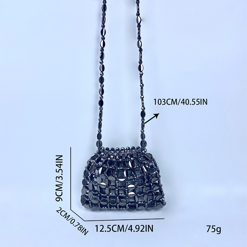 52g Weight Sequins Fashion Element Open Closure Type Single Shoulder Strap Strap Type Shoulder Bag Bags Type Holiday, Travel, Daily Occasion Acrylic Material Solid Color Pattern 2025 Spring and Summer Season Women's Gender Streetwear Style Dumpling Shape Shape Small Size Women's Small Arylic Solid Color Streetwear Sequins Dumpling Shape Open Shoulder Bag 12