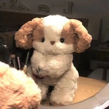 跨境新品晚安狗狗公仔 陪睡生日礼物毛绒玩偶抱枕 送女友可爱小狗