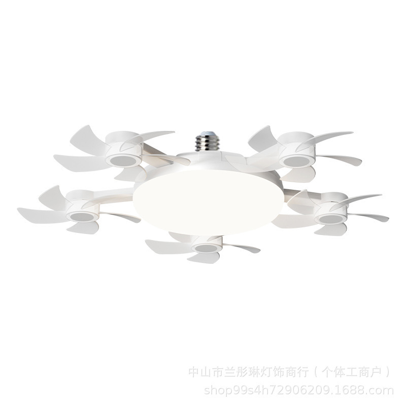 家用创意风扇灯跨境专供无人机款节能静音强风卧室变频遥控吊扇灯|undefined