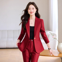 西装套装女秋冬新款高级感气质韩版休闲百搭职业装工作服西服外套