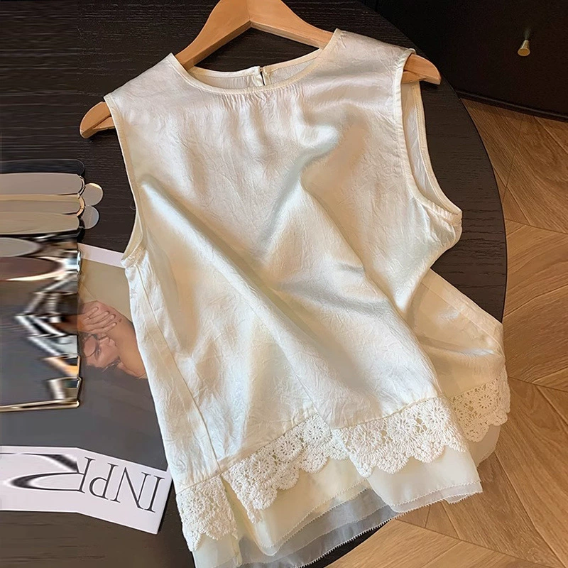 Женский топ без рукавов из ацетата с крючком в китайском стиле, летняя новая стильная верхняя одежда в китайском стиле, камзол с круглым вырезом