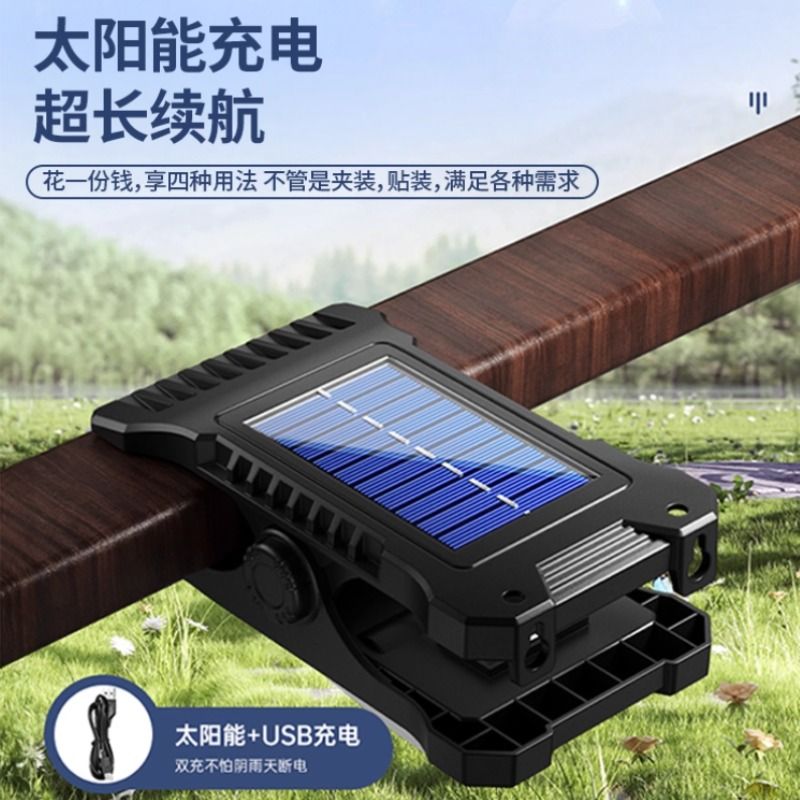 Explosión transfronteriza lámpara de clip solar sin perforación lámpara de pared de inducción de patio lámpara de iluminación rural al aire libre lámpara de calle