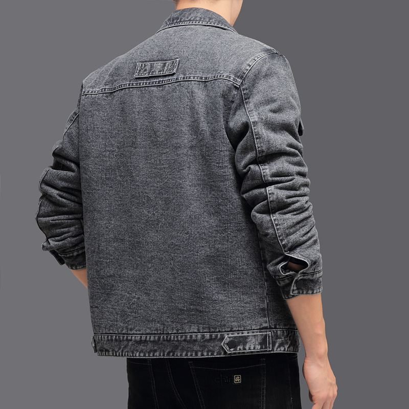 2024 otoño y invierno nueva chaqueta de vaqueros hombre de tendencia universal chaqueta casual chaqueta japonesa estilo de puerto chaqueta cardigan chaqueta