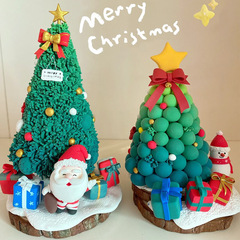Xiaohongshu's same ultra-light clay handmade Christmas tree DIY colorful Christmas tree clay Christmas creative gift