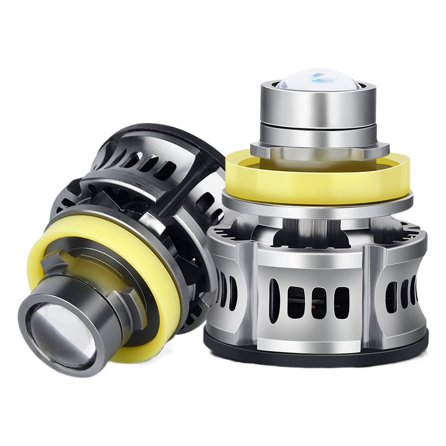 Transfronteriza nueva lente láser LED de dos colores faros antiniebla coche H11H7 modificación de la lámpara del coche delantero lámpara de niebla del coche