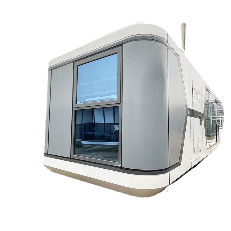 cápsula espacial de aluminio completo, alojamiento residencial, sistema de curación, cápsula de hotel, cabina de casa prefabricada en miniatura, cabina de pasajeros integrada