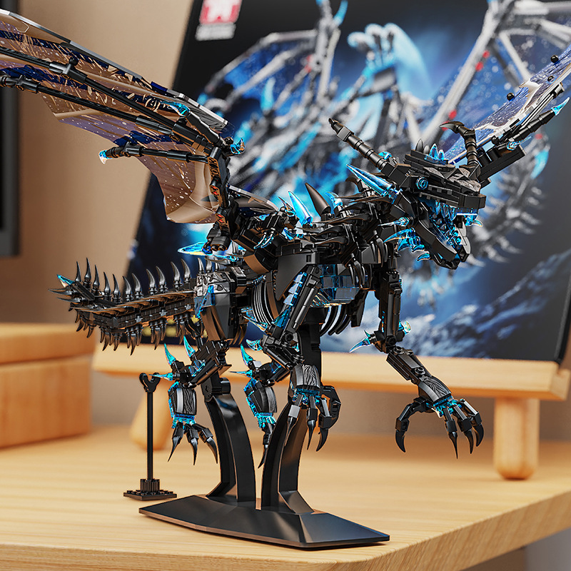 Leyi Building Block 68258 Ice Fire Dragon Juguetes para niños Regalos en caja grande Regalos para niños y niñas al por mayor Caja de regalo de supermercado