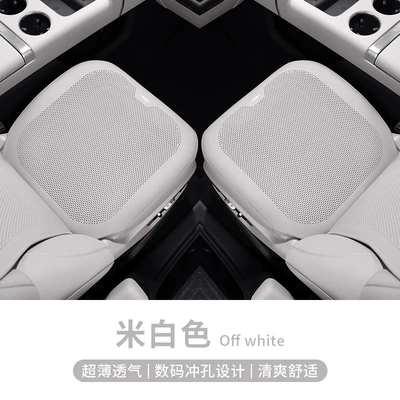 Seat cushion, seat cover, Leopard 5 Leopard 8 Titanium 3 - equation-leopard-logo-all-inclusive-thin-breathable-perforated-off-white-front-row-two