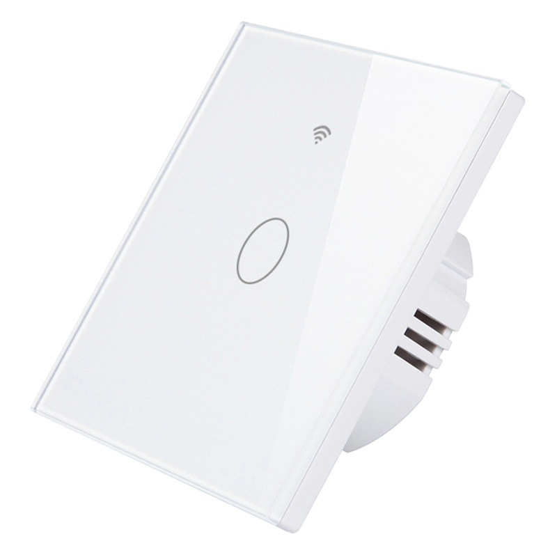 Interruptor inteligente Tuya tipo 86, interruptor WiFi con panel de vidrio templado, control remoto por aplicación móvil y control por voz.