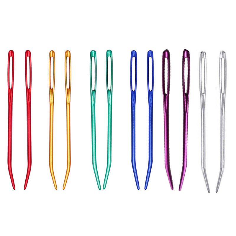 SKC suéter de aguja curva de ojo grande aguja de costura aguja de costura hilo de lana herramienta de tejido