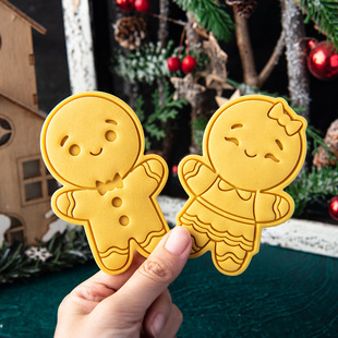 Japanese-style cartoon ginger biscuit mold Christmas gift fondant cookie press mold large DIY baking tool