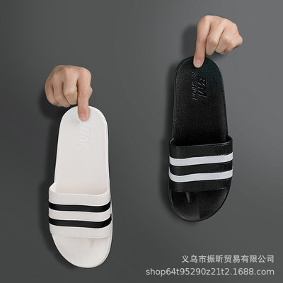 undefined6 slipper summer lovers Home non-slip stripe take a shower Plastic Stall Home Shoes Male bath room sandals undefined