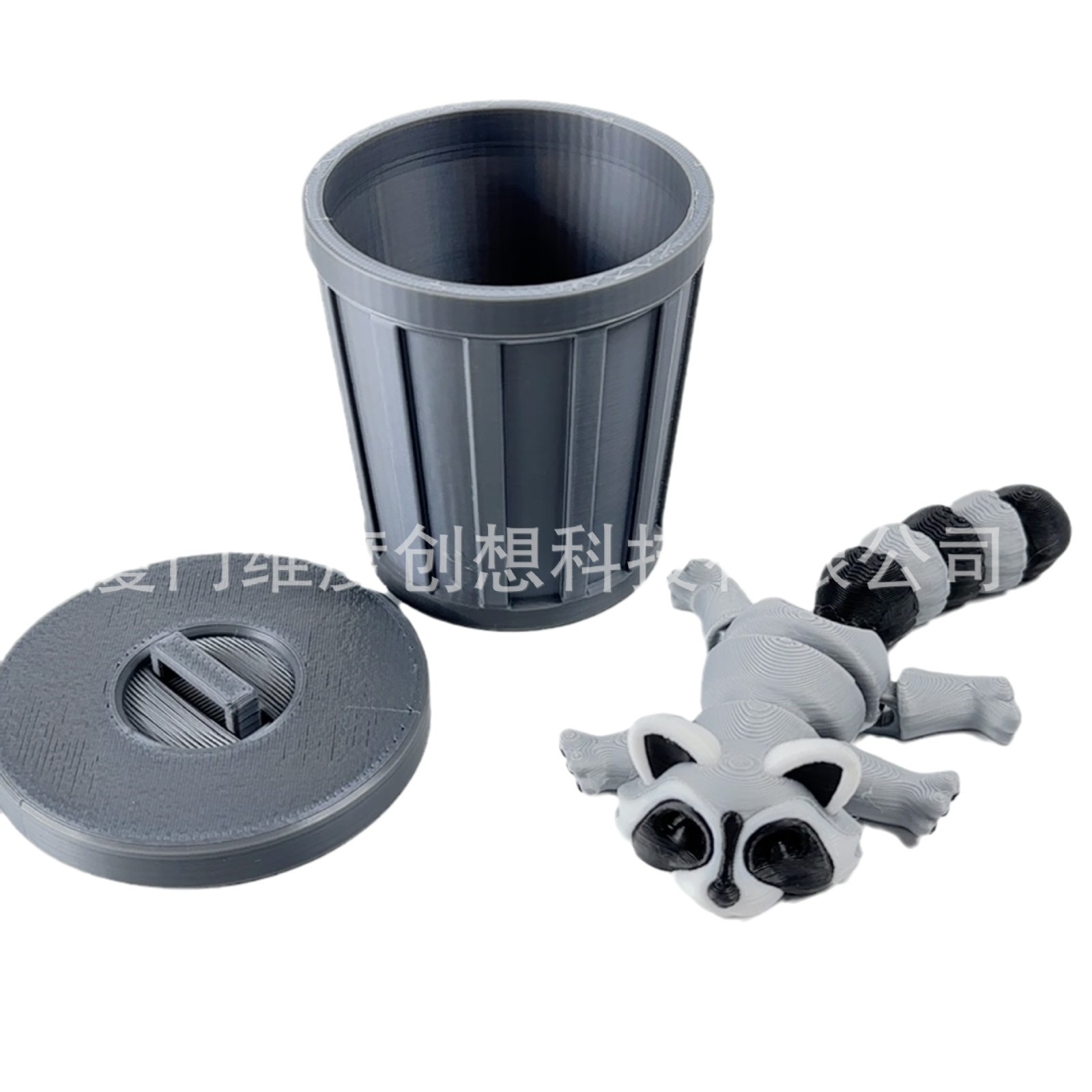 Juguetes de impresión 3D mapache con contenedores de basura articulaciones móviles adornos de Navidad regalos de día de San Valentín Amazon TK