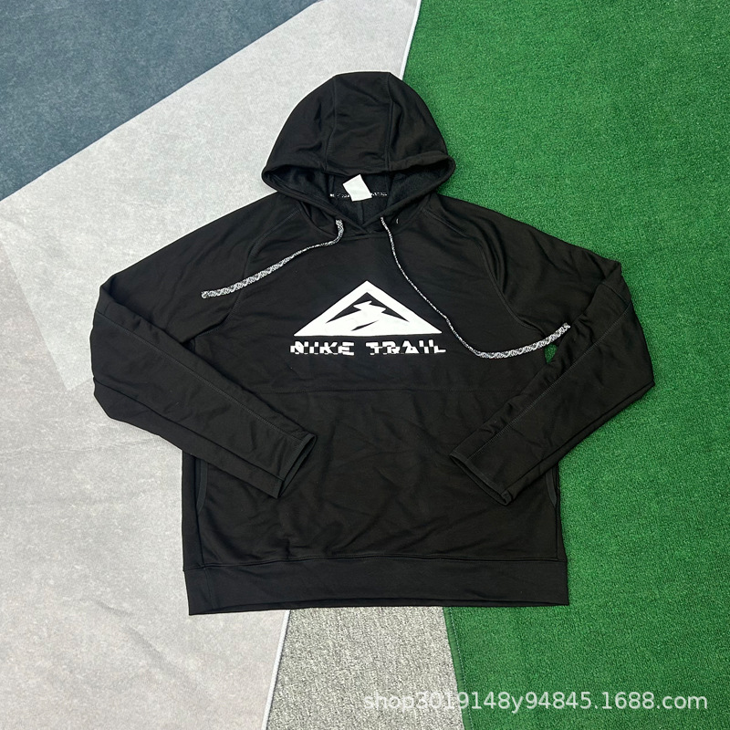 Triangle Frame In-Stock Cross-Border Hoodie with Print, Autumn Warm Couple T-Shirt, Running Windproof Sports Wholesale for Men