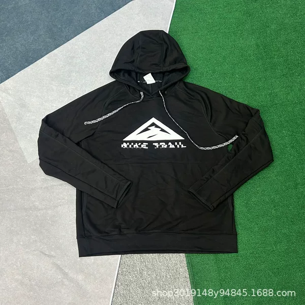 Triangle Frame In-Stock Cross-Border Hoodie with Print, Autumn Warm Couple T-Shirt, Running Windproof Sports Wholesale for Men