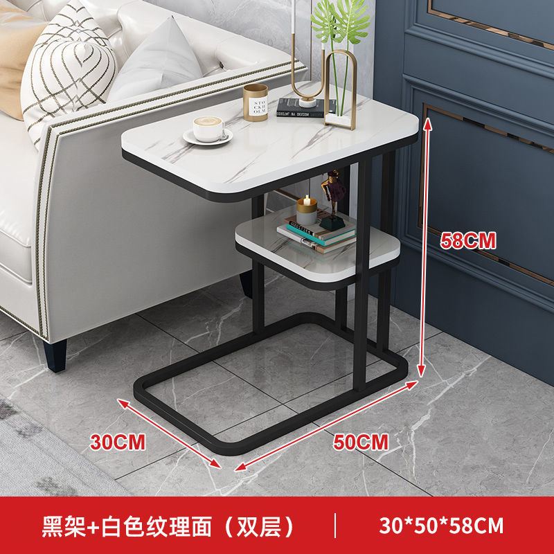 Pequeña mesa de café sala de estar Luz de lujo moderno simple sofá mesa lateral móvil mesa de esquina de hotel mesita de noche gabinete lateral mesa de apartamento pequeño