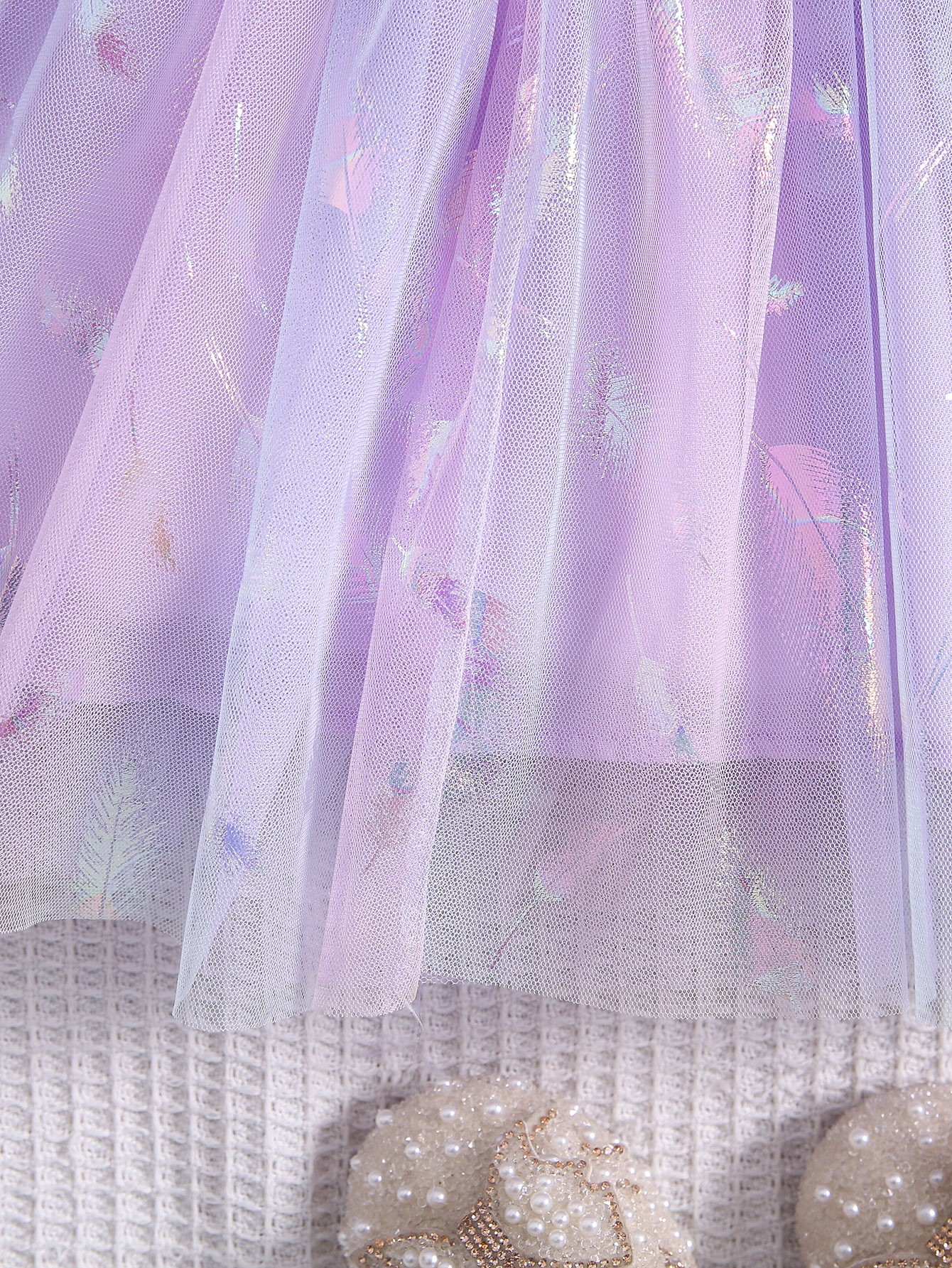 Niñas primavera y verano nuevo estilo extranjero vestido de malla universal coreano gradiente esponjoso vestido de la princesa Aisha mujer image 5