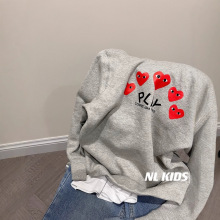 2025经典款春秋日系潮牌童装爱心男女童儿童连帽卫衣外套拉链开衫
