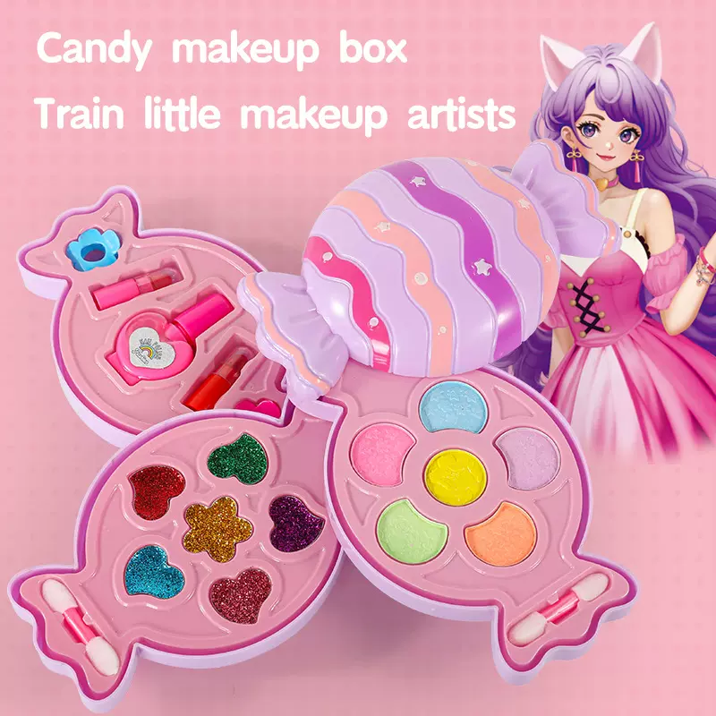外贸专供儿童化妆品玩具套装女孩女童生日礼物公主可水洗彩妆批发