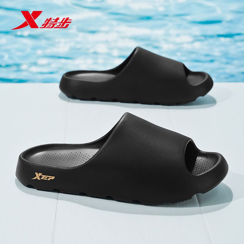 Xtep スリッパ、男性と女性用、夏用アウトドアウェア、ビーチサンダル、室内用ホームカップルスリッパ、カップルスタイル|undefined