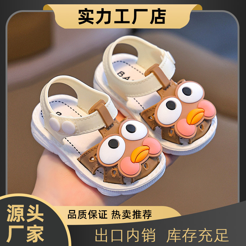 Sandalias infantiles de verano para bebés y bebés con suela suave para niños pequeños zapatos de fábrica de dibujos animados al por mayor